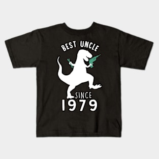 Best Uncle 1979 T-Shirt UncleSaurus Since 1979 Dad Gift Kids T-Shirt